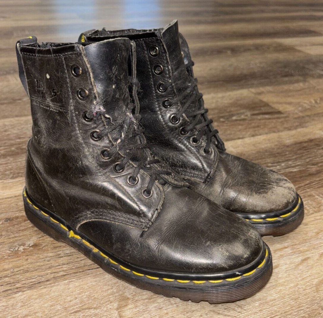 靴 Dr.Martens VINTAGE 1460 8EYE BOOT UK8 Dr. Martens 1460 Boots 8-Eye Classic Vintage Black Made in England