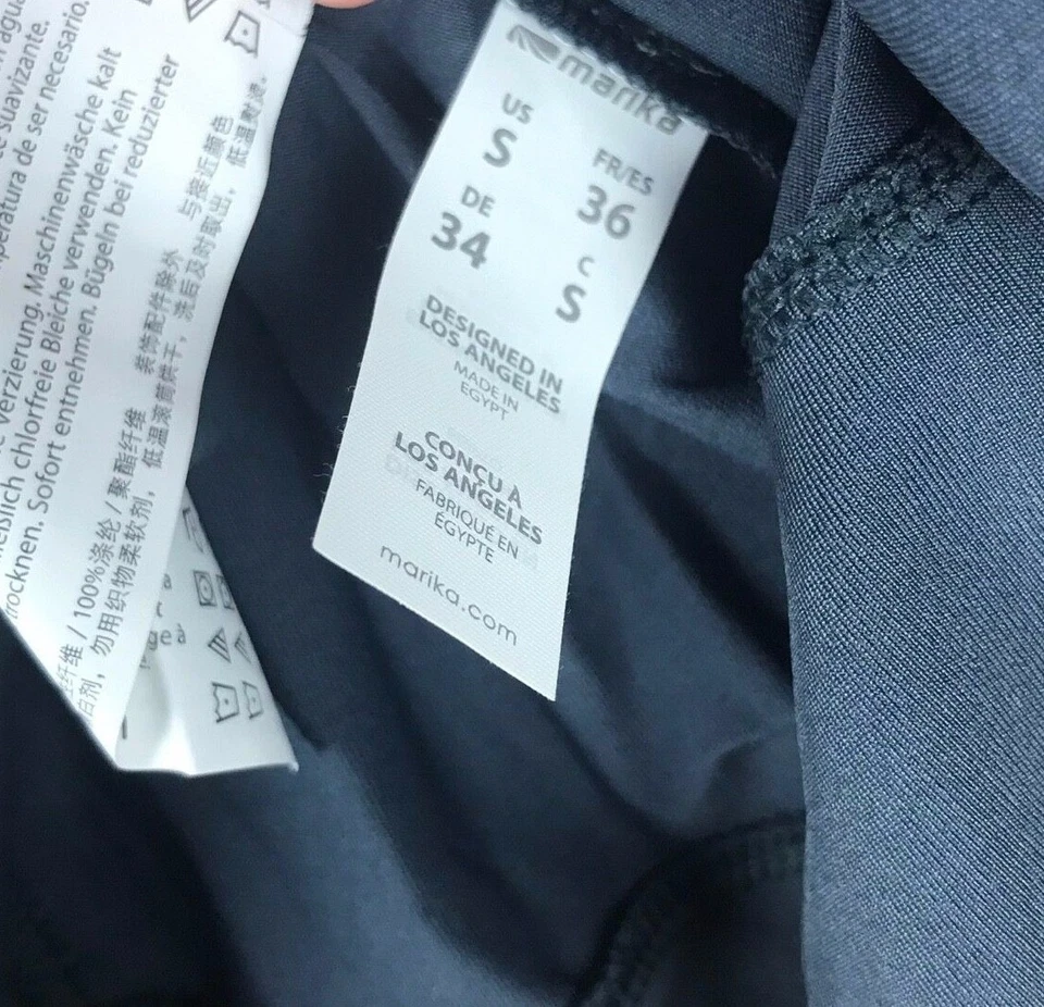 Camiseta Marika Top Mujer Pequeña Gris Seca Wik Malla Espalda Cuello en V Manga Larga Sólida Foto 4 de 4