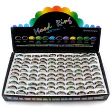 100pcs Wholesale Change Color Mood Rings Temperature Changable Color Ring