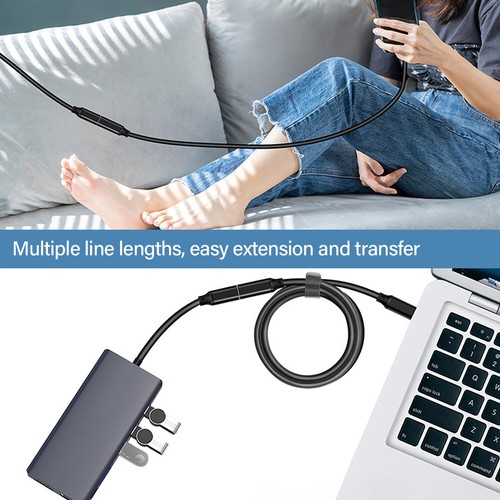 USB C Type C Male to Female Extension Cable Fast Charger 100W PD Charging Cord - Picture 6 of 14