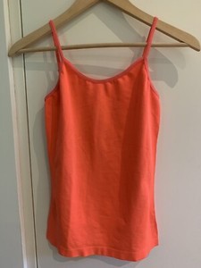 orange spaghetti strap tank top