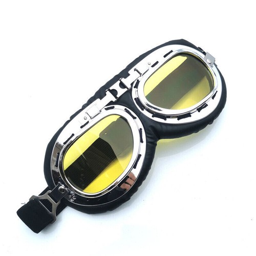 Retro Motorcycle Windproof Goggles Vintage Motorbike Glasses Bike Sports Eyewear - Picture 14 of 22