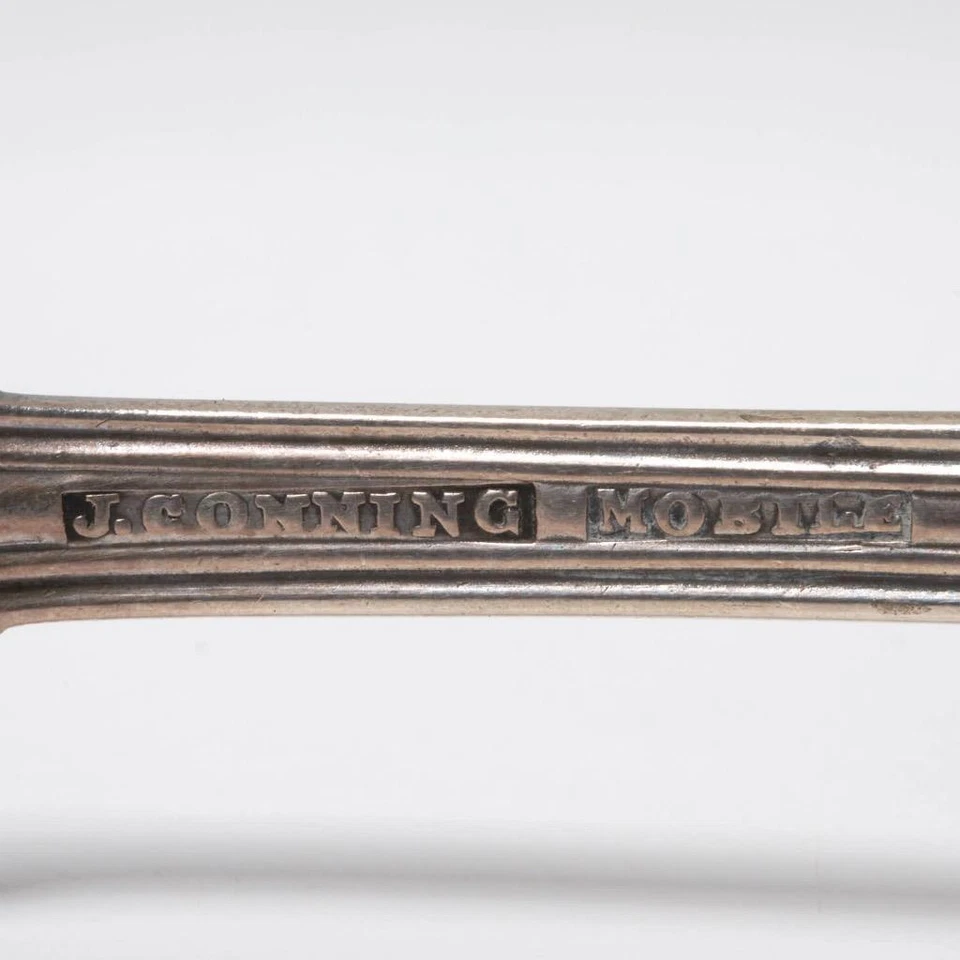 Джеймс Коннинг Мобиль Алабама Антикварная Американская Монета Серебряная Скрипка Нитевая Вилка - Изображение 4 из 4