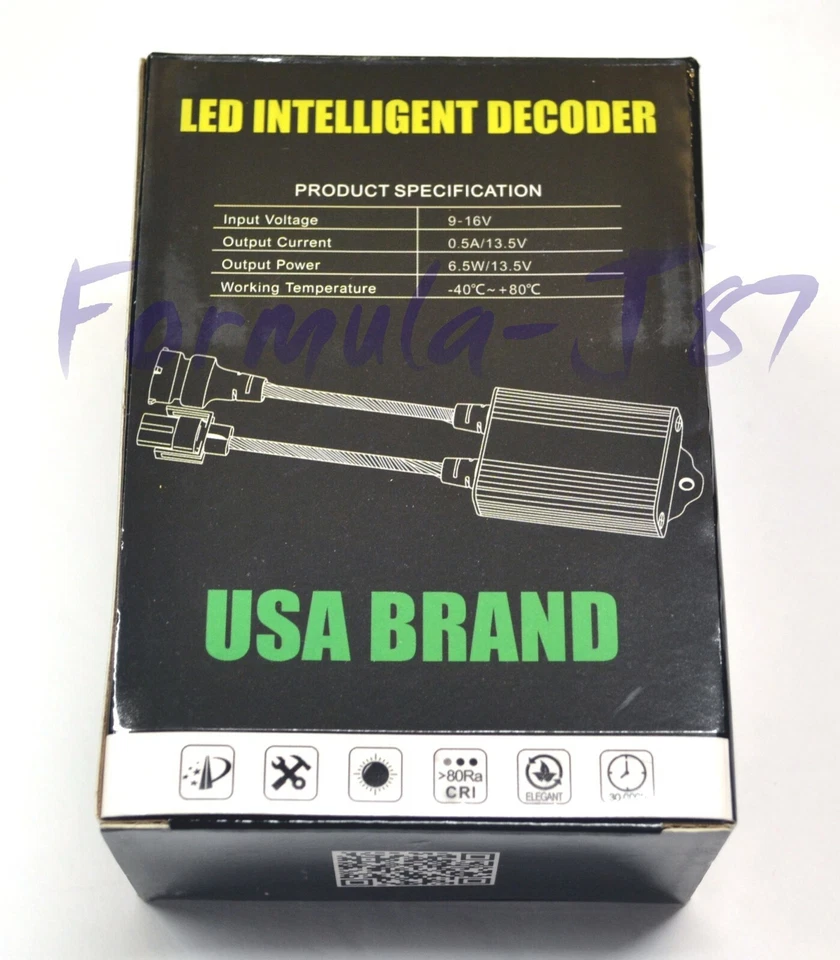LED Warning Canceler Anti-Flicker Error Fix H9 Head Light High Beam Harness Fit - Image 2 of 4