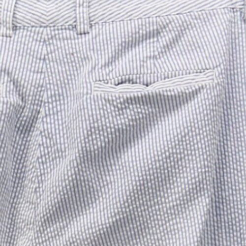 Talbots Womans Seersucker Pants Size 10 Signature Cropped Blue White Striped - Picture 6 of 15