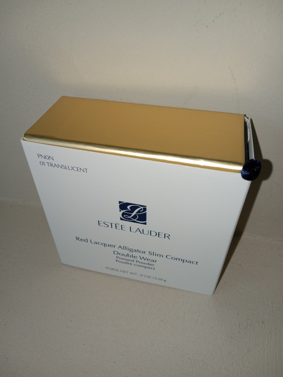 NIB Estee Lauder Double Wear Pressed Powder RED Lacquer Alligator