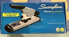 Swingline SWI39005 160-Sheet Capacity Heavy-Duty Stapler - Black/Gray New Open