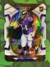 2022 Panini Select Tyler Linderbaum White Die Cut Rookie Prizm #/99 #74 Ravens