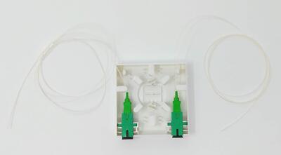 Ftth 2 Port SC APC Fiber Mini Termination Box Kit 2 x Simplex Couplers Adapter