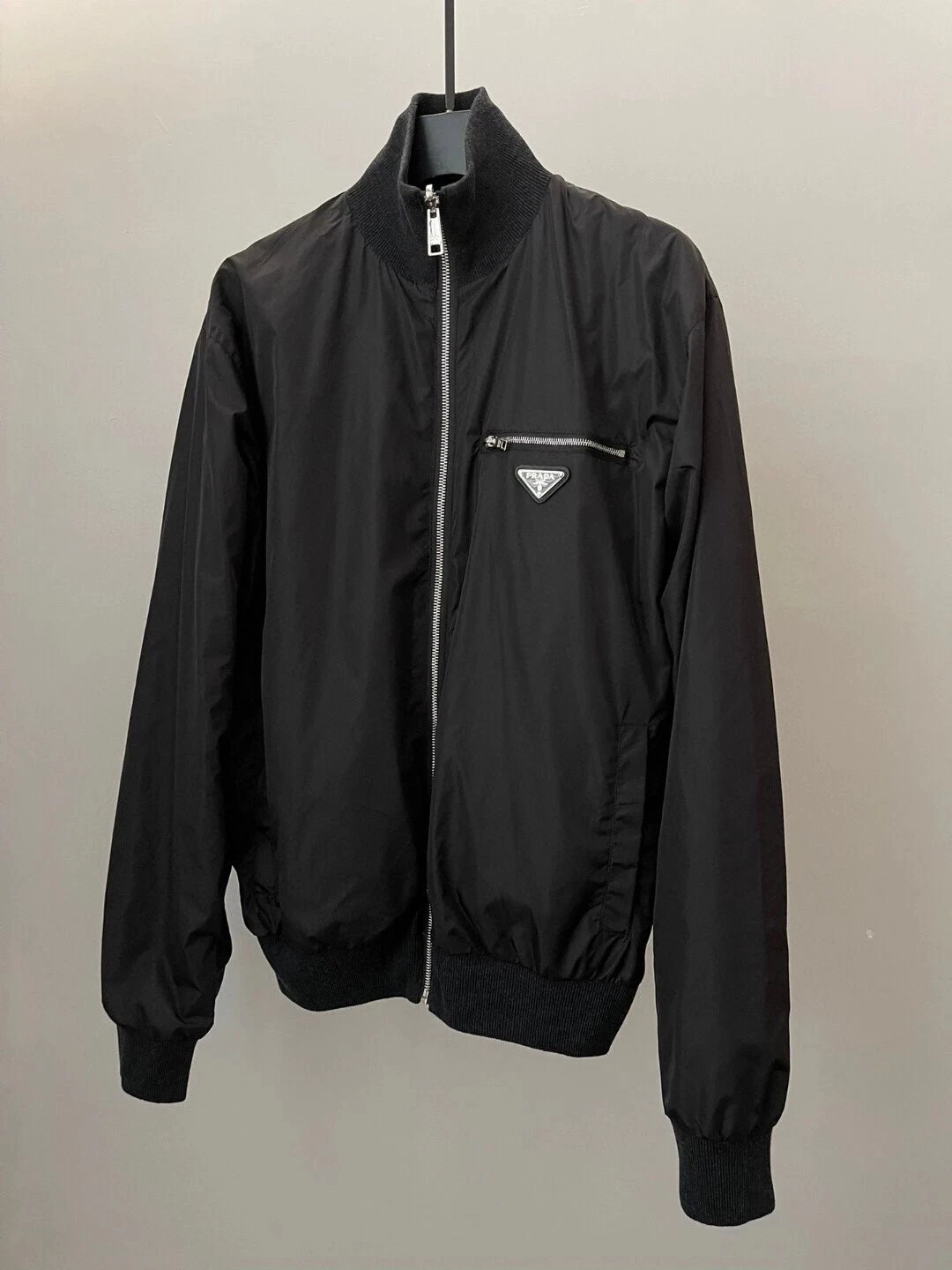 Per Prada giacca uomo full zip reversibile nuova senza etichette