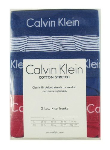 CALVIN KLEIN 3ER PACK CLASSIC COTTON STRETCH UNTERWÄSCHE LOW RISE TRUNKS XL NU2664 - Bild 2 von 3