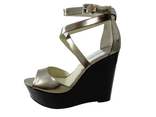 Michael Kors Womens Gabriella Wedge Peep Toe Buckle Ankle Strap Platforms Heels - Picture 3 of 5