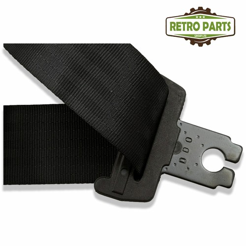 Classic Car Static Seat Belt Lap Front Rear 2 Fixing Points Black R21P - Picture 3 of 5