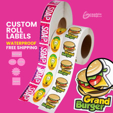 1000 On A Roll Custom Die Cut Printed Waterproof Shipping Labels Stickers