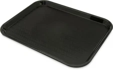 Carlisle CT141803 Cafe 14" x 18" Black Standard Plastic Fast Food Tray