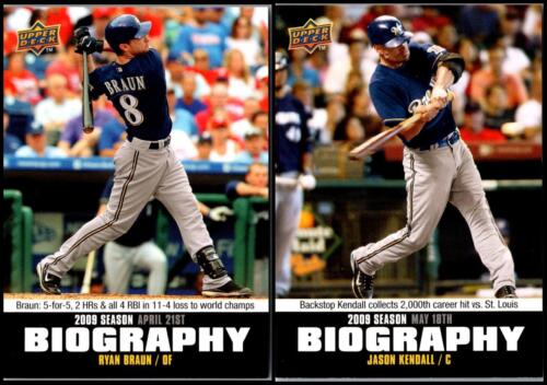 (2)  Upper Deck Season Biography  Milwaukee Brewers Lot - Picture 1 of 2
