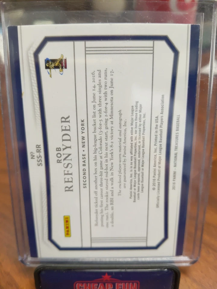 2016 Panini National Treasures Rob Refsnyder RC relic auto /99 - Image 2 of 2