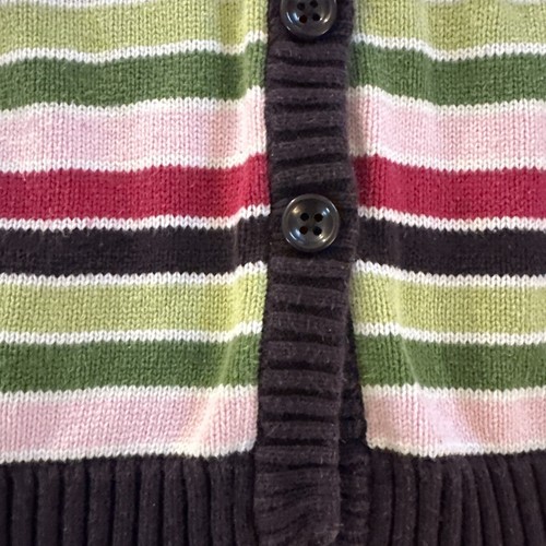 Girl's Gymboree Striped Long Cardigan Hooded Sweater Size Small 5-6 - Picture 4 of 9