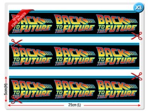 Back To The Future Edible Icing Cake Image Strip Wrap Around