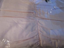 Pottery Barn Teen Ruched organic full queen powdered blush duvet cover New