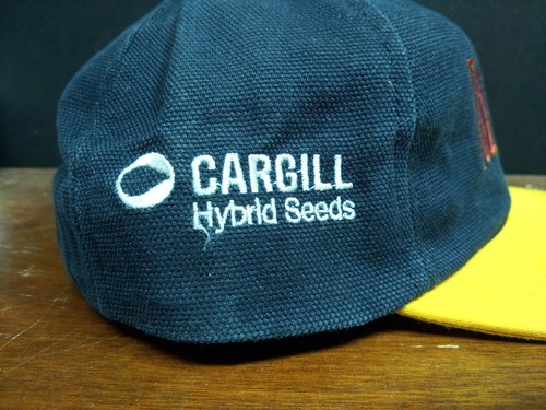 Full Time Forager Cargill Seeds Hat Cap Black Adult Used Snapback Vtg Usa 90s - Picture 9 of 13
