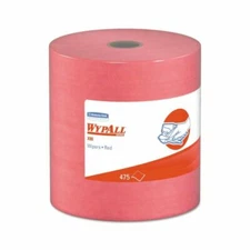 Kimberly-Clark WypAll X80 475 Jumbo Roll Shop Wipers - Red