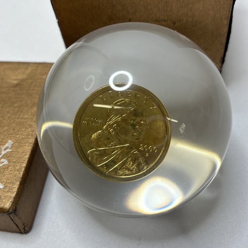 2000-P $1 Sacagawea Lucite Ball in Box Schreibtisch Display - Bild 3 von 21