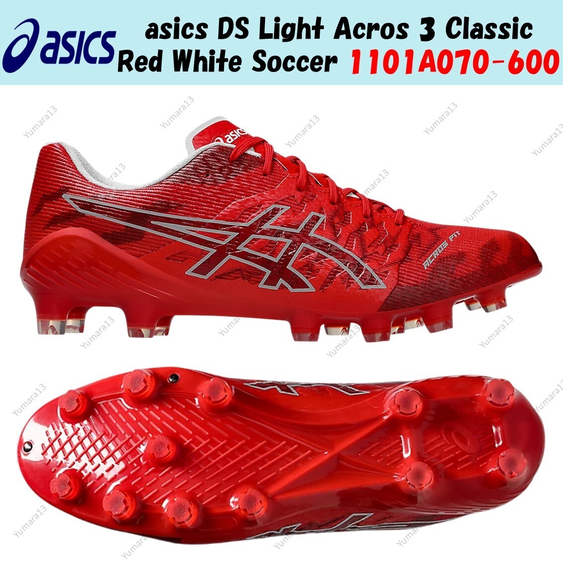 シューズ ASICS DS LIGHT ACROS 3 28cm ASICS Soccer Cleats DS LIGHT ACROS 3 White/Sea Glass