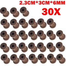 30Pcs Antique Wooden Spools 1.18" Ribbon Spools For DIY Crafts Coconut Brown HOT