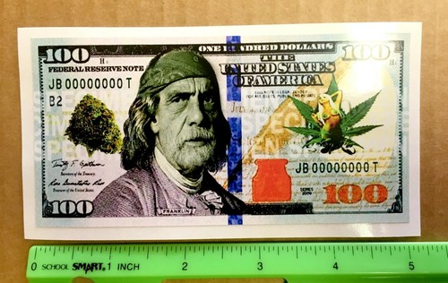5" Chong Buck vinyl sticker. Funny Marijuana money 100 dollar bill decal for car - Picture 2 of 2