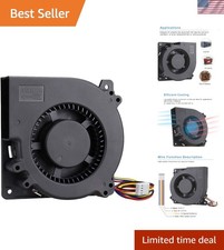 Ultra-Quiet 12V 120mm Blower Fan with Dual Ball Bearings for Efficient Cooling