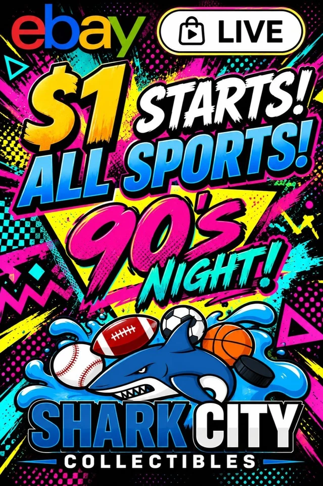 FREE SHIPPING! 90s Night 1990s-2000s 🔥 $1 Starts! HOF Legends All Sports