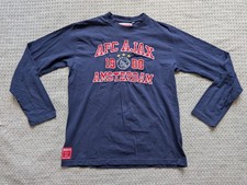 Ajax Amsterdam Shirt Mens Medium Navy Long Sleeve Soccer Football AFC Top