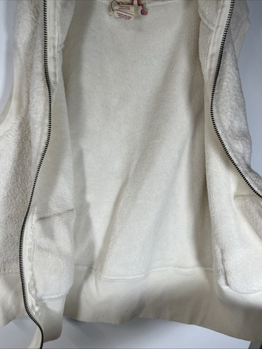 Vintage OP Hoodie Weste Kinder Große 11/15 Winter Weiß Full Zip ALLE LESEN - Bild 6 von 17