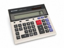 Vintage Sharp Compet QS-2130 12 Digit Twin Power Desktop Calculator Tested