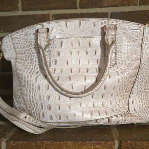 Brahmin Duxbury Umhängetasche Kroko-Prägung Leder weiß - Bild 2 von 10