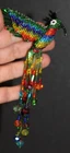 Fantastic handwiven seed beaded hummingbird ornament as is unfinished back #505