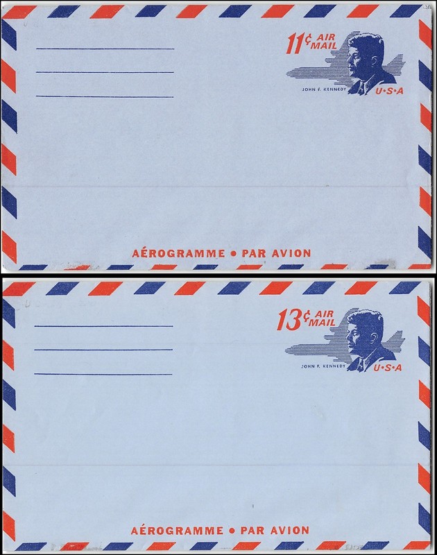 US #UC38-9 Unused pair of folded up airmail stationery, 1960s