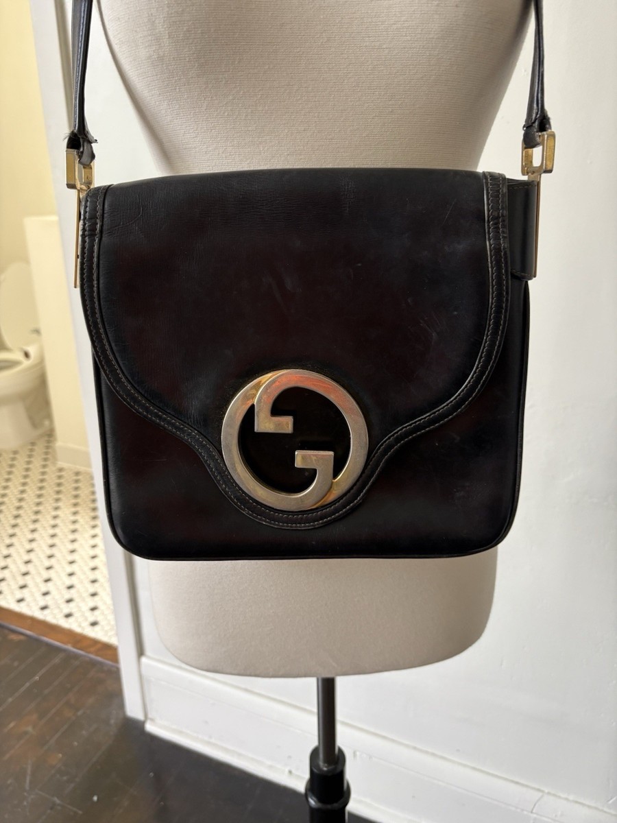 Vintage Gucci Blondie Black Leather Shoulder Bag | eBay