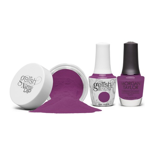 Gelish "Very Berry Clean" Trio - Gel Polish, Lacquer & Dip - Purple Grape Creme