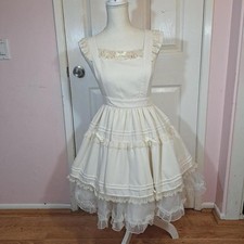 Preview of Innocent World Ivory Crossback Pinafore JSK Rose Lace Classic Lolita