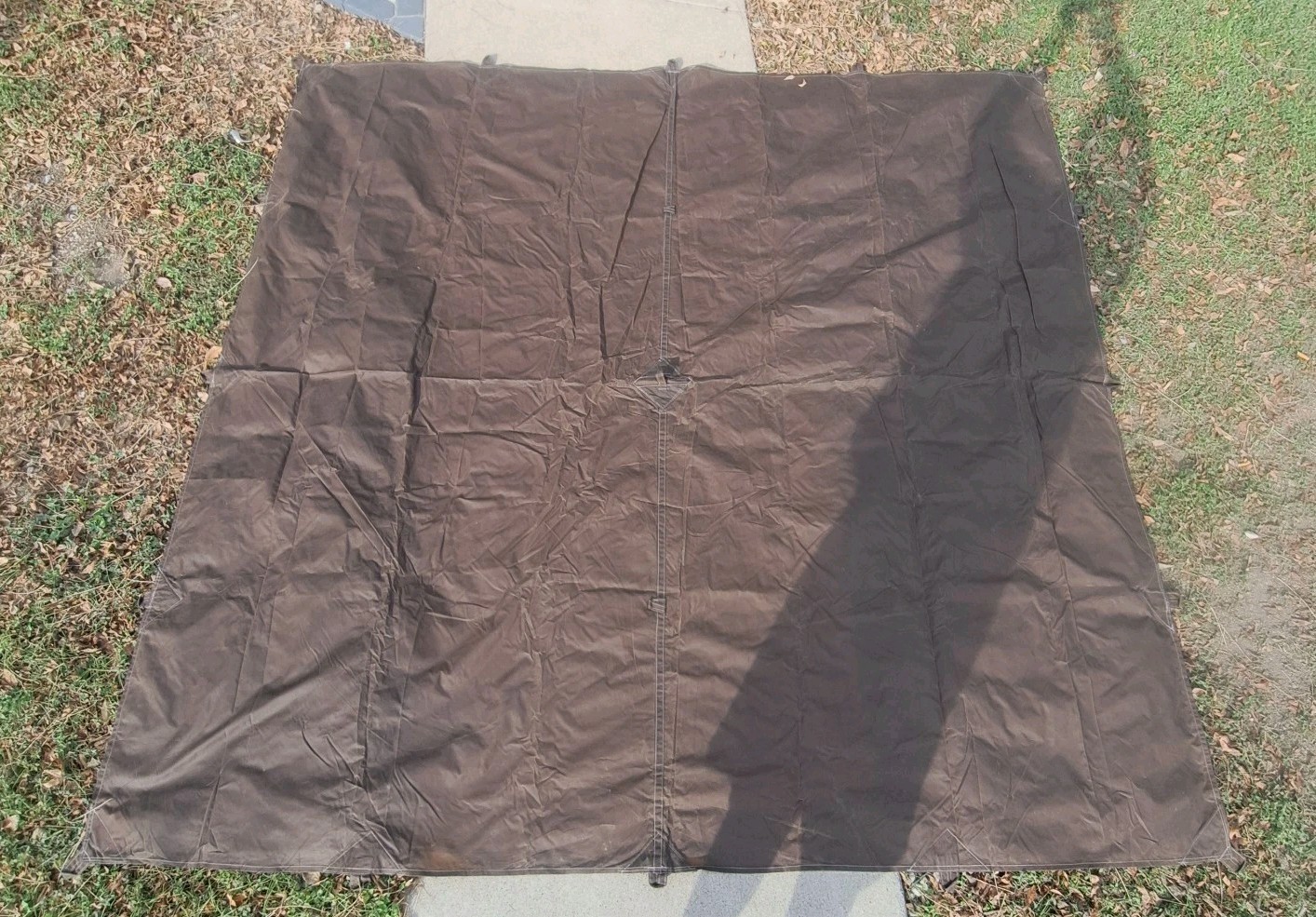 Tentsmiths Oilskin Tarp 8'x8' Brown Oil Wax Cotton