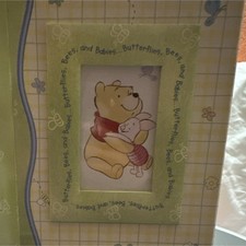 Disney Winnie the Pooh Baby Keepsake Box Green Bees Butterflies Compartments