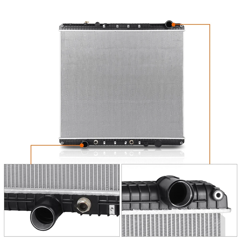 Radiador de refrigeración de 2 filas de aluminio para Freightliner 114SD/Western Star 4900 12-19 Foto 3 de 4