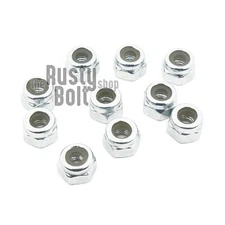 M3 (3mm) Nylon Inserted Lock Nut, Steel, Zinc Plated