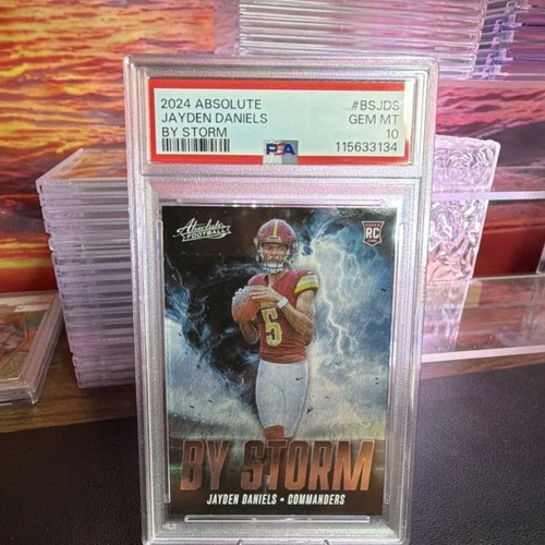 Panini 2024 Absolute By Storm Jayden Daniels Rookie PSA 10 #BS-JDS Commanders