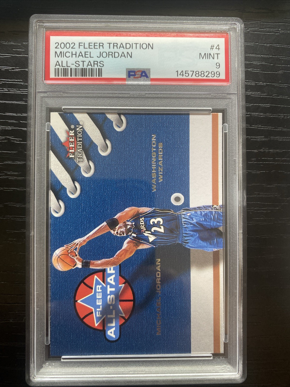 2002 Fleer Tradition All Stars Michael Jordan #4 PSA 9 Mint Washington Wizards