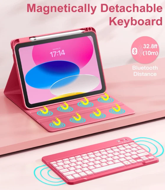 Keyboard Case for iPad (A16) 11th Gen (2025)/iPad 10th Gen Soft TPU Back Cover. - Image 4 of 4