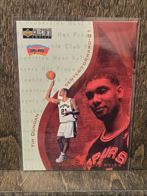Tim Duncan 1997-98 Collector's Choice Properties #379 San Antonio Spurs RC