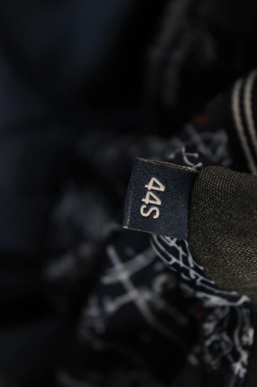 Nautica Mens Gray Solid Collared Button Suit Jack… - image 8